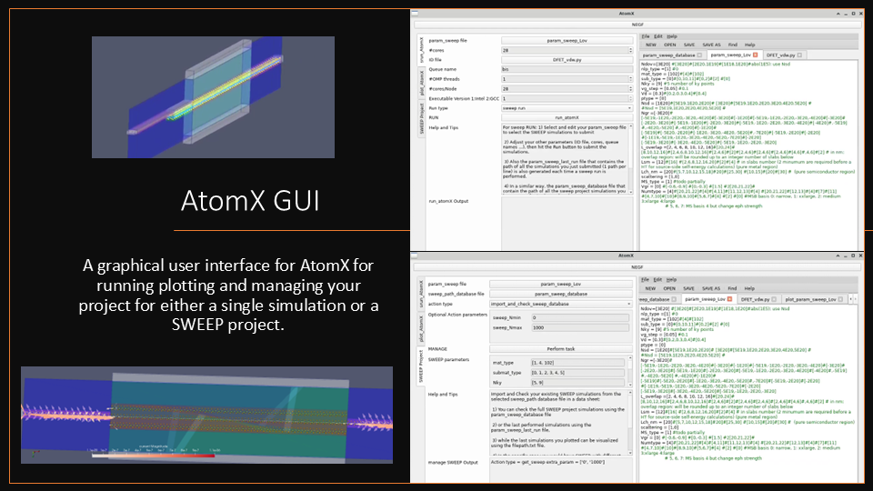 AtomX GUI: A powerful graphical user interface for efficient and automated  management of your simulation projects.